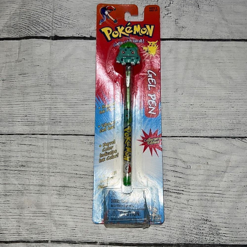 NEW 1999 Pokémon Bulbasaur Collectors Edition Gel Pen Green Ink .7 mm Point READ